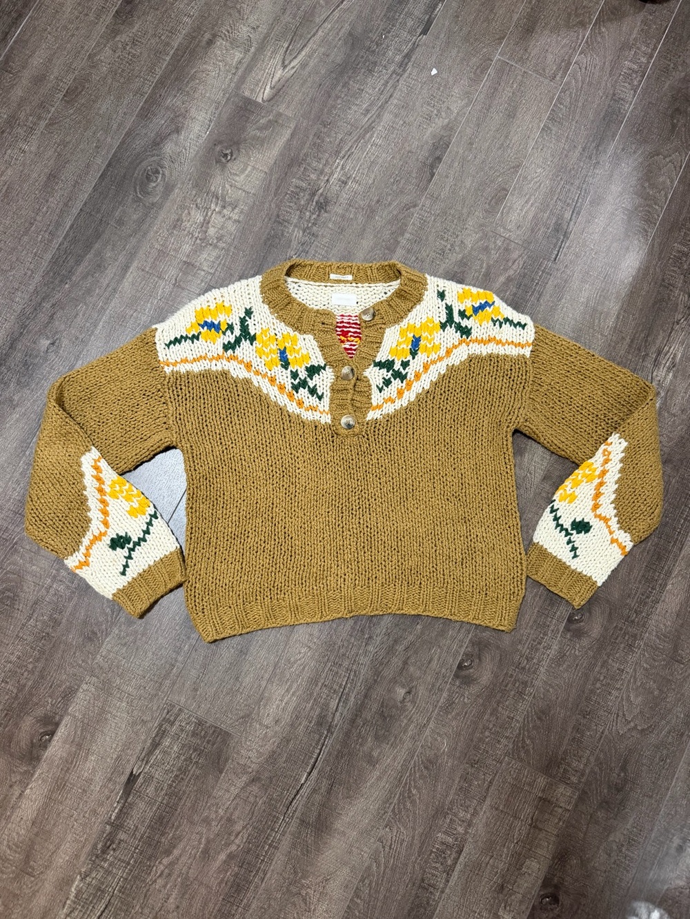 MOTHER The Henley Jumper in "Bull In A China Shop" - Size small